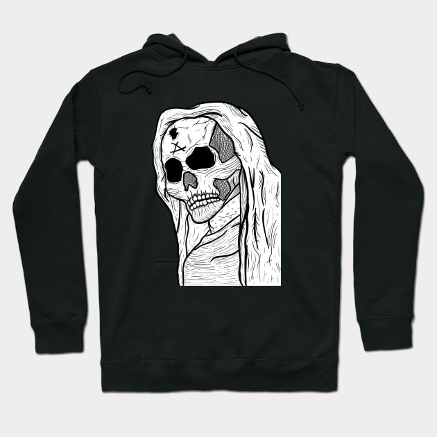 Dark angel skull Hoodie by happymonday